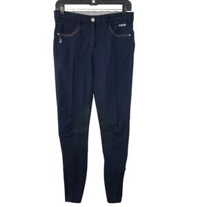 Pikeur Navy Blue Knee Patch Seat Grip Riding Equestrian Pants Breeches NWOT 28